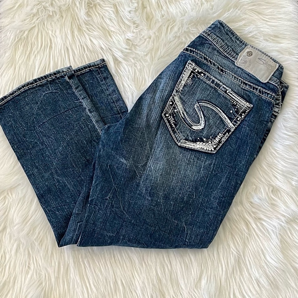 Womens Silver Jeans - Suki Mid Capri